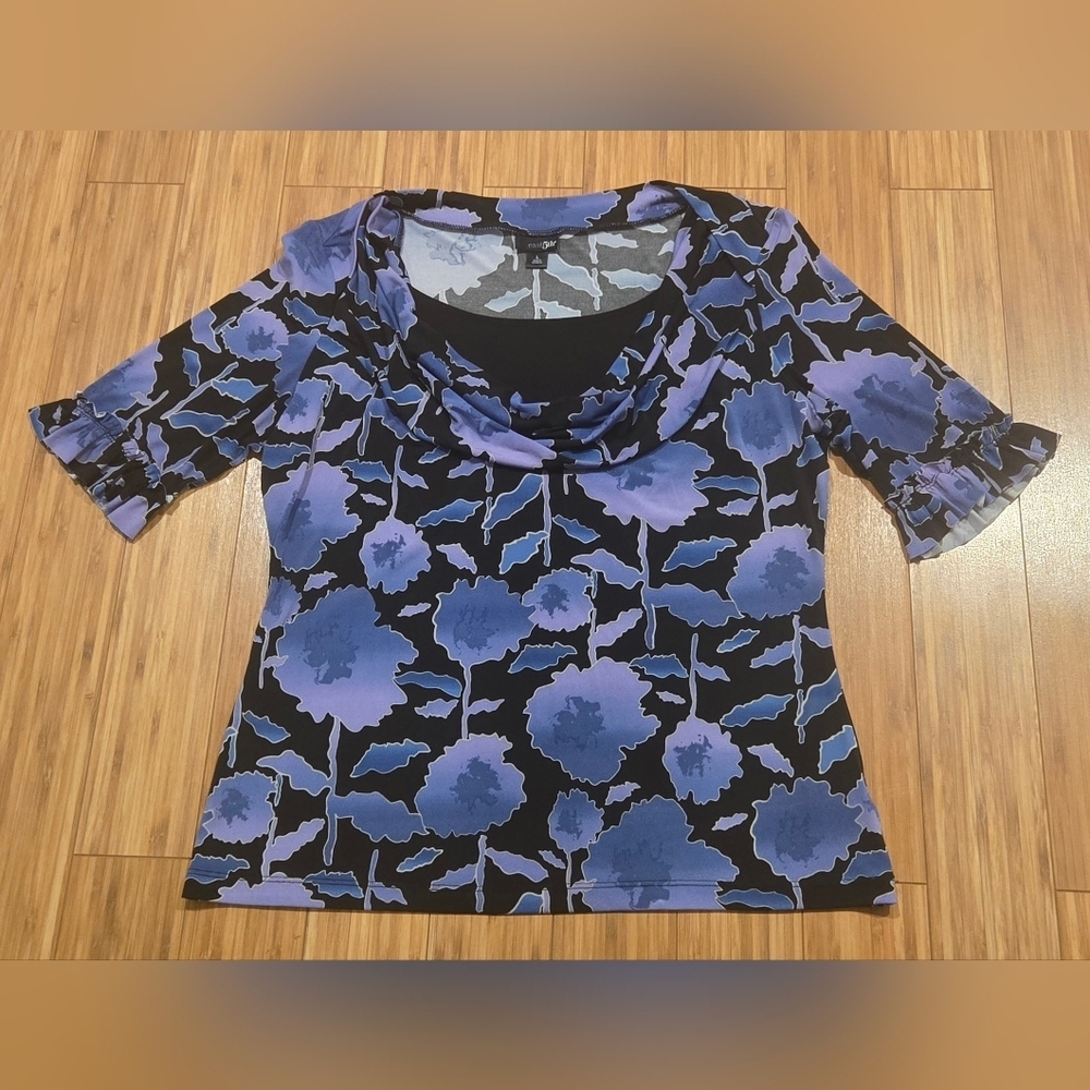 NWOT East 5th Floral Cowl Neck Top